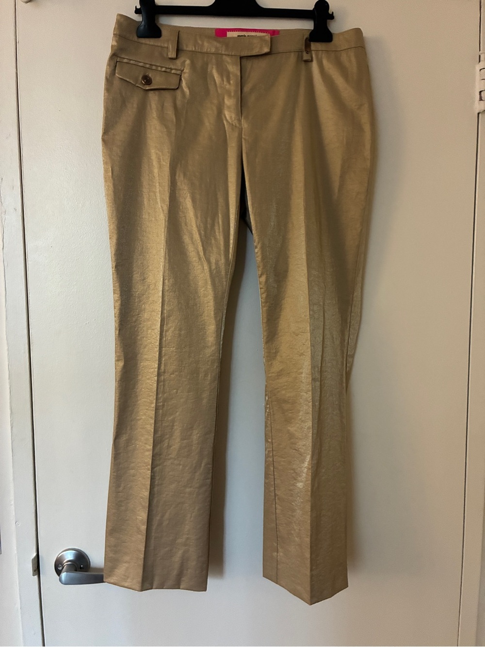 Tailored Straight Leg Women's Dress Pants in Tan